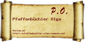 Pfaffenbüchler Olga névjegykártya